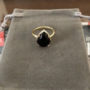 Kendra Scott black pear shaped ring